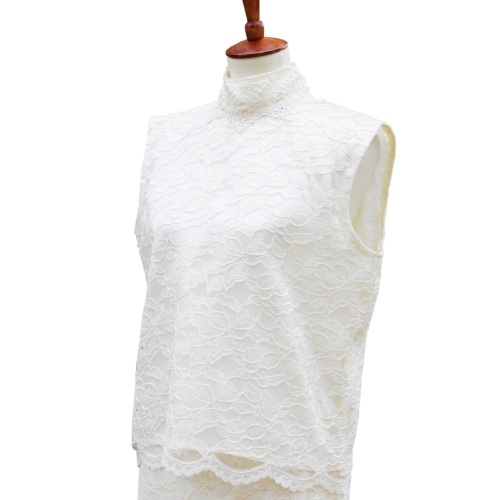 Scott McClintock Cream Edwardian Style Lace Blouse Size 10 Royal Core Vintage